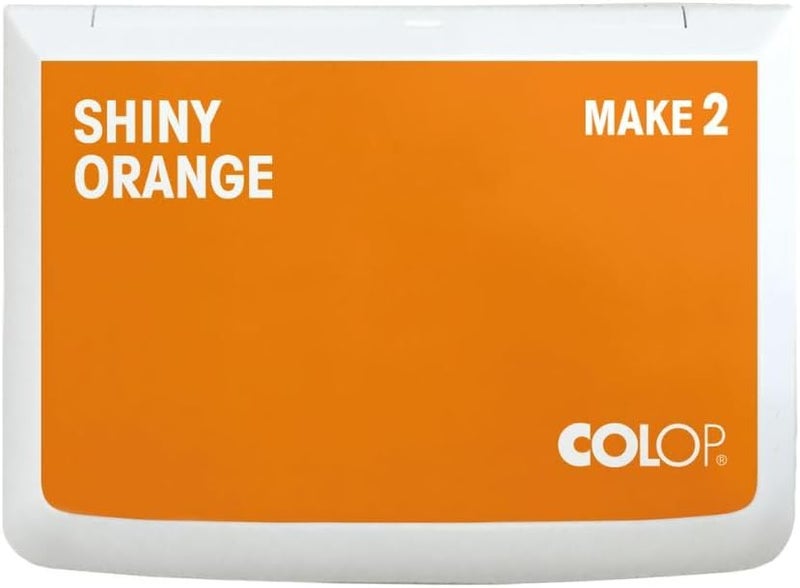 Colop Make Series, Ink Stamp Pads, with Non-Toxic Premium Ink, Water-Based Acid-Free (Shiny Orange, Make 2-2-3/4" x 4-1/4") - Image 1